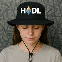HODL Ethereum, Ethereum Logo Cryptocurrency, Funny HODL ETH Bucket Hat