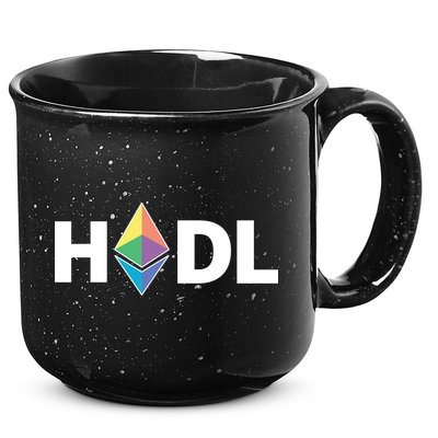 HODL Ethereum, Ethereum Logo Cryptocurrency, Funny HODL ETH 15oz Campfire Ceramic Mug