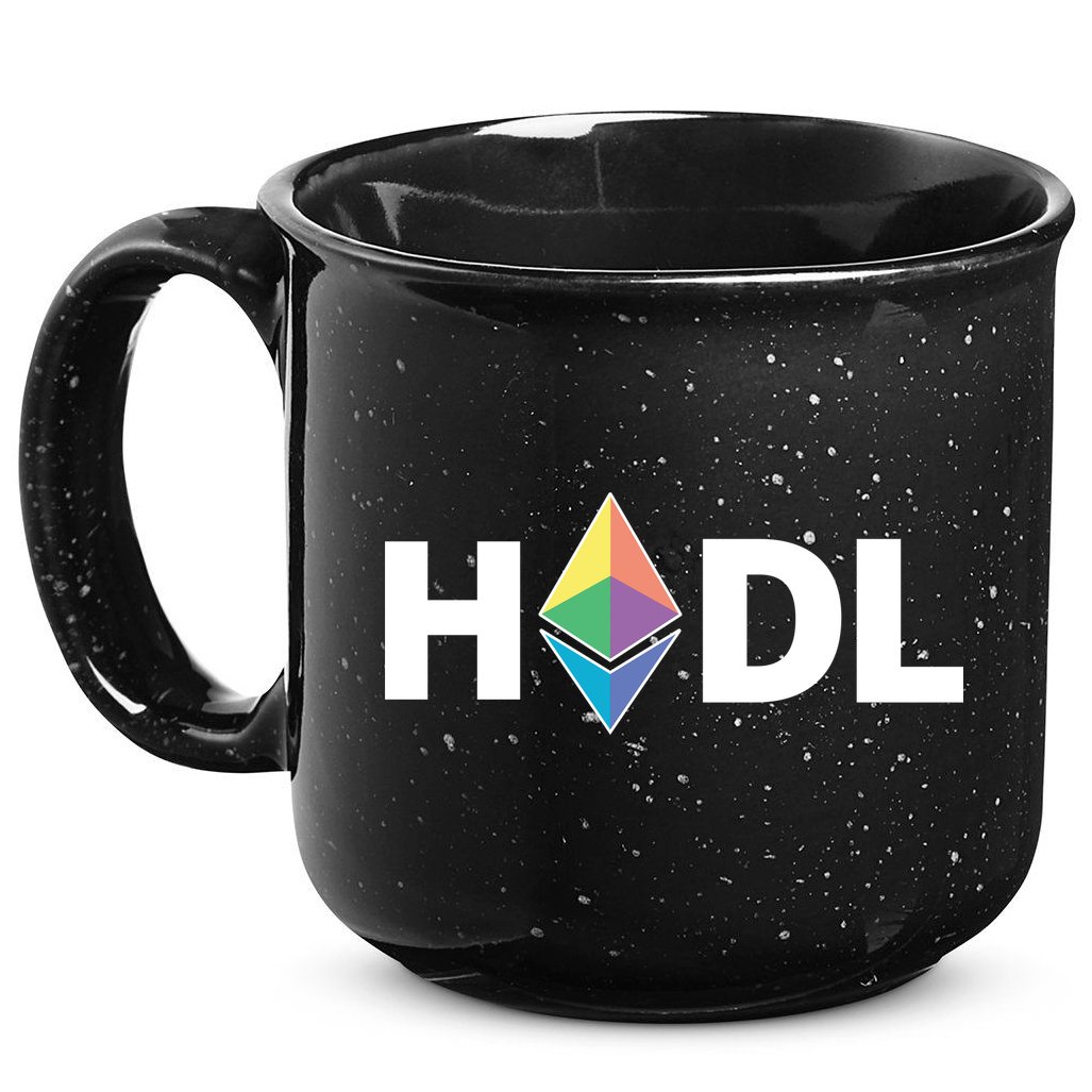 HODL Ethereum, Ethereum Logo Cryptocurrency, Funny HODL ETH 15oz Campfire Ceramic Mug