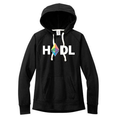 HODL Ethereum, Ethereum Logo Cryptocurrency, Funny HODL ETH Women's Fleece Hoodie