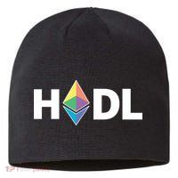 HODL Ethereum, Ethereum Logo Cryptocurrency, Funny HODL ETH Sustainable Beanie