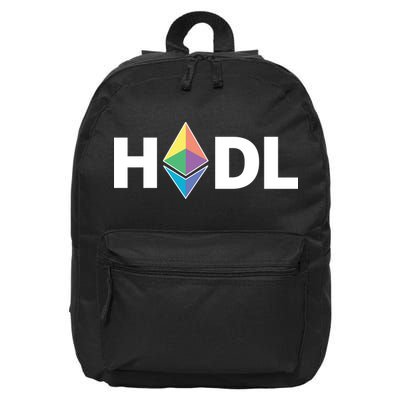 HODL Ethereum, Ethereum Logo Cryptocurrency, Funny HODL ETH 16 in Basic Backpack