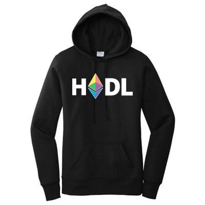 HODL Ethereum, Ethereum Logo Cryptocurrency, Funny HODL ETH Women's Pullover Hoodie