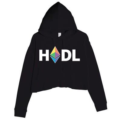 HODL Ethereum, Ethereum Logo Cryptocurrency, Funny HODL ETH Crop Fleece Hoodie