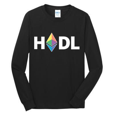 HODL Ethereum, Ethereum Logo Cryptocurrency, Funny HODL ETH Tall Long Sleeve T-Shirt
