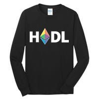 HODL Ethereum, Ethereum Logo Cryptocurrency, Funny HODL ETH Tall Long Sleeve T-Shirt