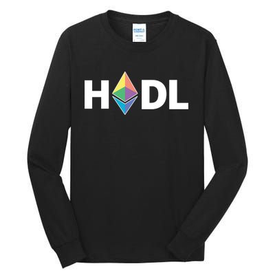 HODL Ethereum, Ethereum Logo Cryptocurrency, Funny HODL ETH Tall Long Sleeve T-Shirt