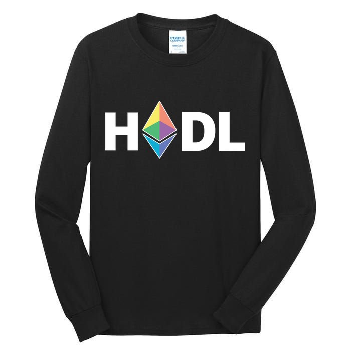 HODL Ethereum, Ethereum Logo Cryptocurrency, Funny HODL ETH Tall Long Sleeve T-Shirt