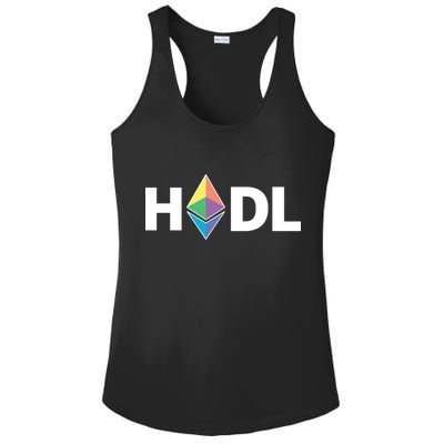 HODL Ethereum, Ethereum Logo Cryptocurrency, Funny HODL ETH Ladies PosiCharge Competitor Racerback Tank