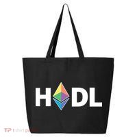 HODL Ethereum, Ethereum Logo Cryptocurrency, Funny HODL ETH 25L Jumbo Tote