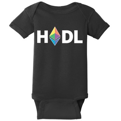 HODL Ethereum, Ethereum Logo Cryptocurrency, Funny HODL ETH Baby Bodysuit