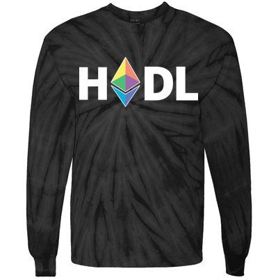 HODL Ethereum, Ethereum Logo Cryptocurrency, Funny HODL ETH Tie-Dye Long Sleeve Shirt