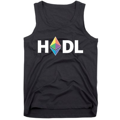 HODL Ethereum, Ethereum Logo Cryptocurrency, Funny HODL ETH Tank Top