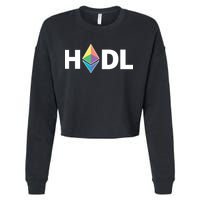 HODL Ethereum, Ethereum Logo Cryptocurrency, Funny HODL ETH Cropped Pullover Crew