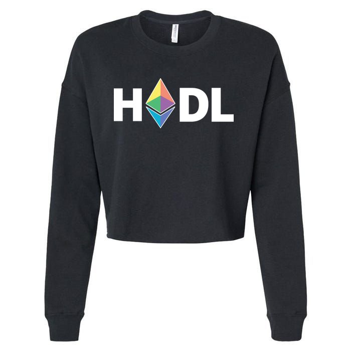 HODL Ethereum, Ethereum Logo Cryptocurrency, Funny HODL ETH Cropped Pullover Crew
