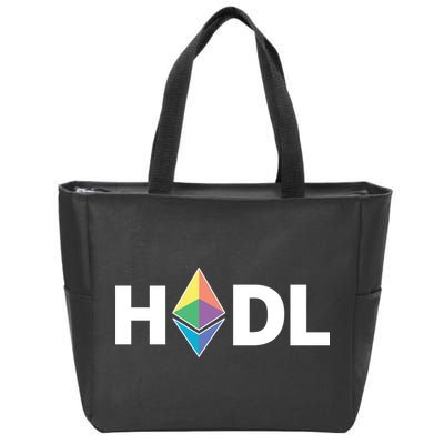 HODL Ethereum, Ethereum Logo Cryptocurrency, Funny HODL ETH Zip Tote Bag