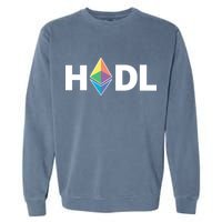 HODL Ethereum, Ethereum Logo Cryptocurrency, Funny HODL ETH Garment-Dyed Sweatshirt