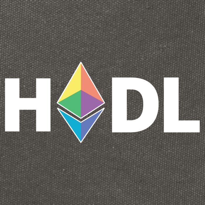 HODL Ethereum, Ethereum Logo Cryptocurrency, Funny HODL ETH Cotton Canvas Backpack