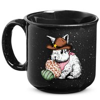 Howdy Easter Egg Bunny Illustration Rabbit 15oz Campfire Ceramic Mug