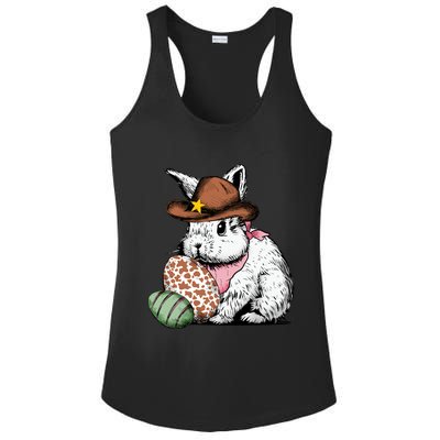 Howdy Easter Egg Bunny Illustration Rabbit Ladies PosiCharge Competitor Racerback Tank