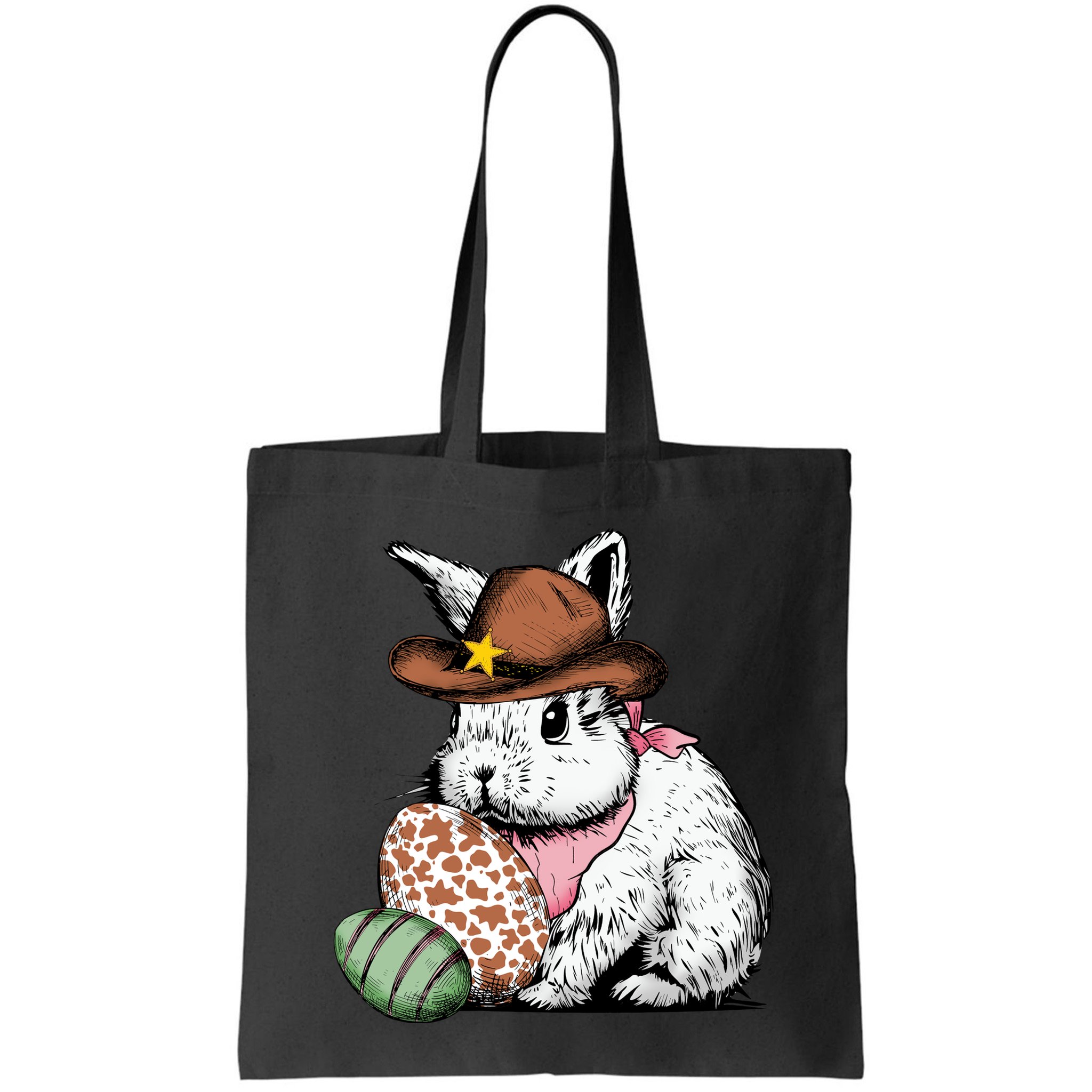 Howdy Easter Egg Bunny Illustration Rabbit Bag