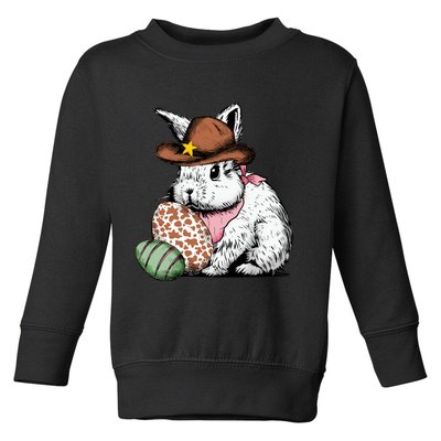 Howdy Easter Egg Bunny Illustration Rabbit Toddler Sweatshirt