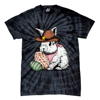 Howdy Easter Egg Bunny Illustration Rabbit Tie-Dye T-Shirt