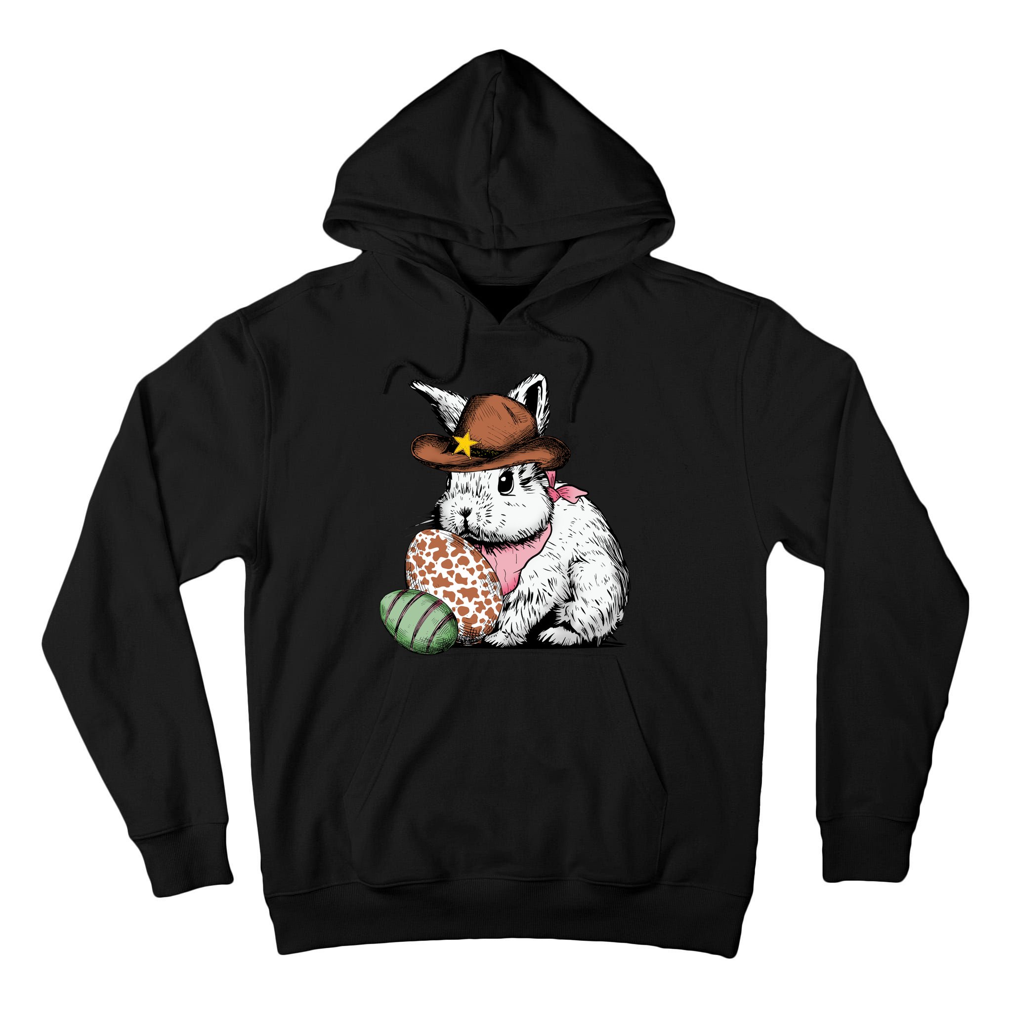 Howdy Easter Egg Bunny Illustration Rabbit Tall Hoodie