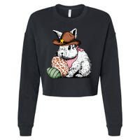 Howdy Easter Egg Bunny Illustration Rabbit Cropped Pullover Crew