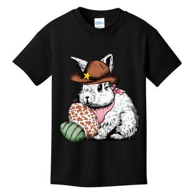 Howdy Easter Egg Bunny Illustration Rabbit Kids T-Shirt