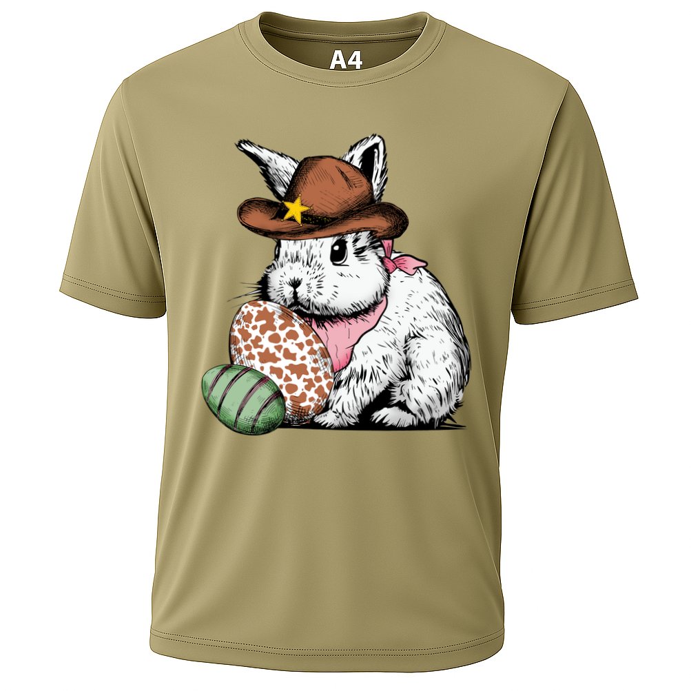 Howdy Easter Egg Bunny Illustration Rabbit Performance Shirt