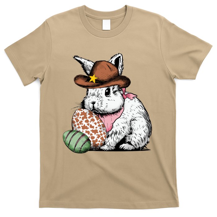 Howdy Easter Egg Bunny Illustration Rabbit T-Shirt