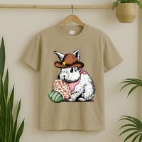 Howdy Easter Egg Bunny Illustration Rabbit T-Shirt