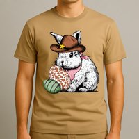 Howdy Easter Egg Bunny Illustration Rabbit T-Shirt