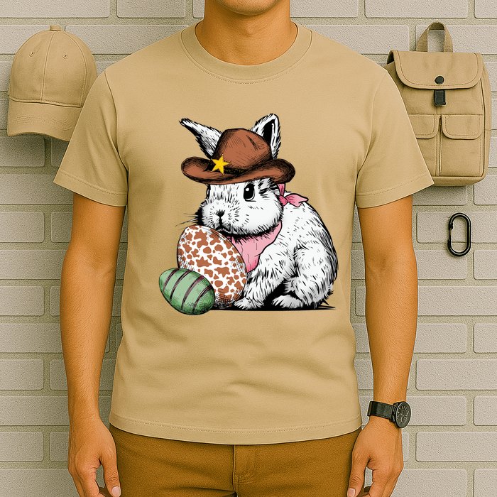 Howdy Easter Egg Bunny Illustration Rabbit T-Shirt
