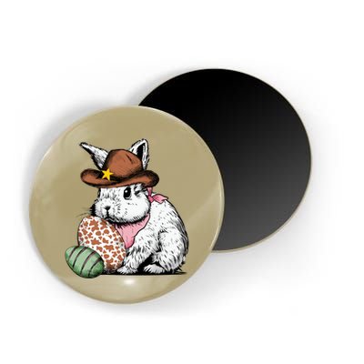 Howdy Easter Egg Bunny Illustration Rabbit Magnet