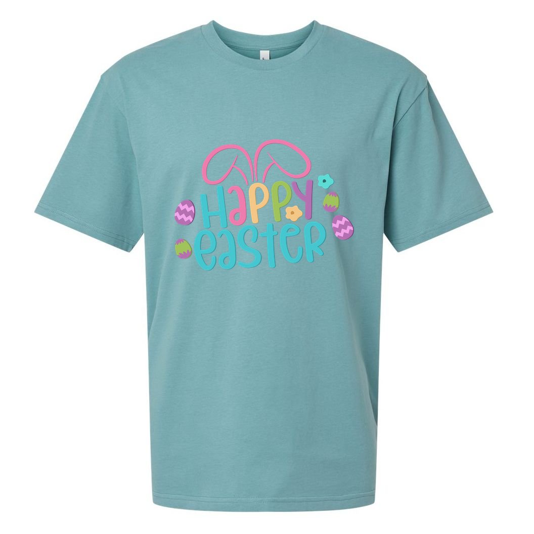 Happy Easter Easter Sunday Sueded Cloud Jersey T-Shirt
