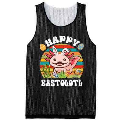 Happy Eastolotl Easter Egg Hunt Bunny Ear Axolotl Easter Day Mesh Reversible Basketball Jersey Tank