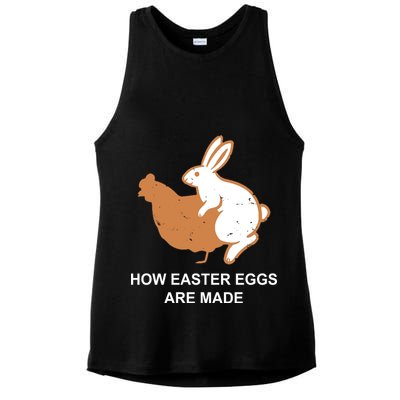 How Easter Eggs Are Made Funny Sarcastic Ladies PosiCharge Tri-Blend Wicking Tank