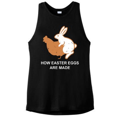 How Easter Eggs Are Made Funny Sarcastic Ladies PosiCharge Tri-Blend Wicking Tank