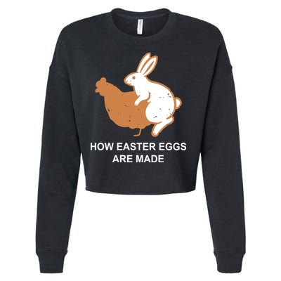 How Easter Eggs Are Made Funny Sarcastic Cropped Pullover Crew