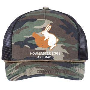 How Easter Eggs Are Made Funny Sarcastic Retro Rope Trucker Hat Cap