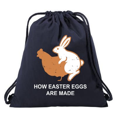 How Easter Eggs Are Made Funny Sarcastic Drawstring Bag