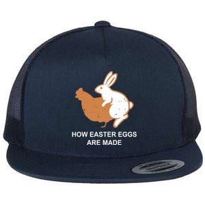 How Easter Eggs Are Made Funny Sarcastic Flat Bill Trucker Hat