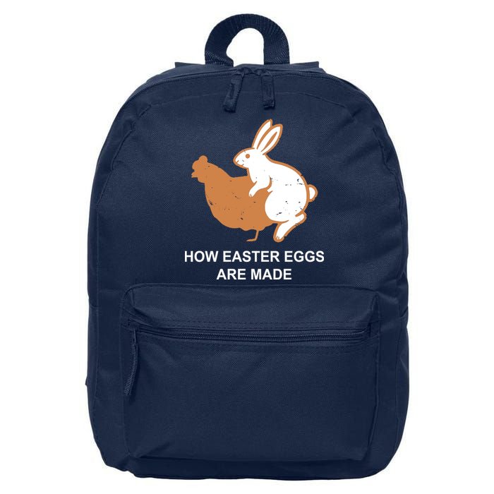 How Easter Eggs Are Made Funny Sarcastic 16 in Basic Backpack
