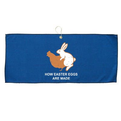How Easter Eggs Are Made Funny Sarcastic Large Microfiber Waffle Golf Towel