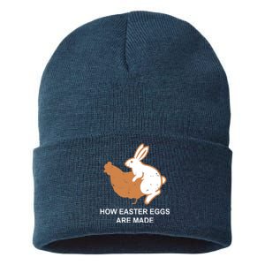 How Easter Eggs Are Made Funny Sarcastic Sustainable Knit Beanie