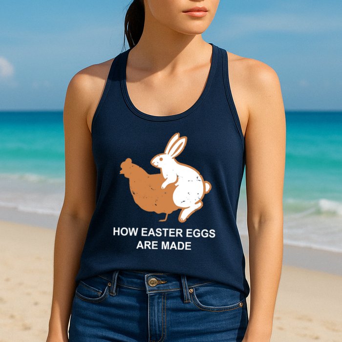 How Easter Eggs Are Made Funny Sarcastic Womens Tank Top