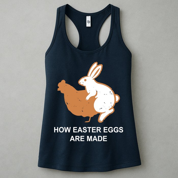 How Easter Eggs Are Made Funny Sarcastic Womens Tank Top
