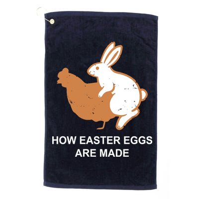 How Easter Eggs Are Made Funny Sarcastic Golf Towel
